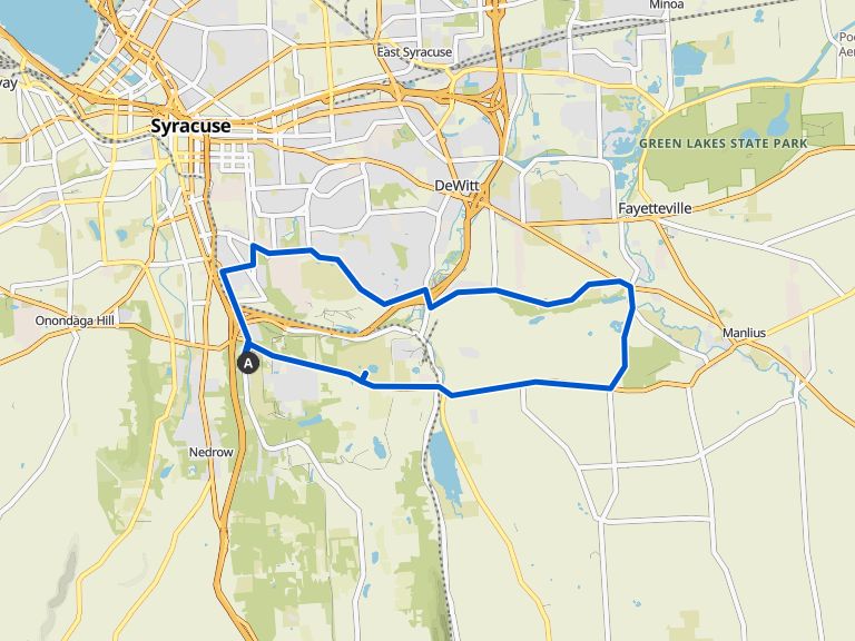 Loop del Clark Reservation State Park Jamesville, New York giro in bici da corsa komoot